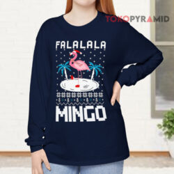 Fa La La Flamingo Ugly Christmas Sweatshirt 4 Fa La La Flamingo Ugly Christmas Long sleeved