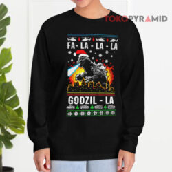 Fa La La La Godzilla Ugly Christmas Sweatshirt 4 Fa La La La Godzilla Ugly Christmas Long sleeved
