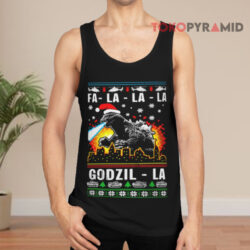 Fa La La La Godzilla Ugly Christmas Sweatshirt 3 Fa La La La Godzilla Ugly Christmas Tank Top