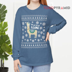 Fa La La La LLAMA Ugly Christmas Sweatshirt 4 Fa La La La Llama Ugly Christmas Long sleeved