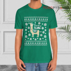 Fa La La La LLAMA Ugly Christmas Sweatshirt 2 Fa La La La Llama Ugly Christmas T shirt