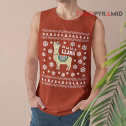 Fa La La La LLAMA Ugly Christmas Sweatshirt 3 Fa La La La Llama Ugly Christmas Tank Top