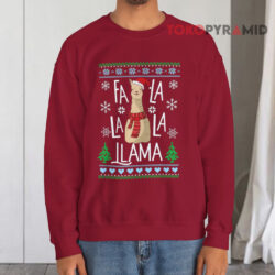 Fa La La Llama Christmas Gift Sweatshirt 4 Fa La La Llama Christmas Gift Red Sweatshirt