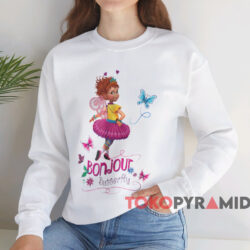 Fancy Nancy Bonjour Butterfly T shirt White Sweatshirt