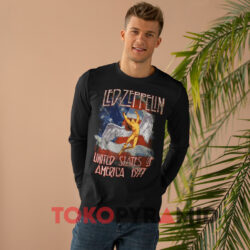 Fea Led Zeppelin America 1977 Shirt 4 Fea Led Zeppelin America 1977 Black Long sleeved