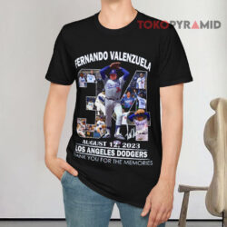 Fernando Valenzuela August 12 2023 Los Angeles Dodgers Thank You For The Memories Black T shirt