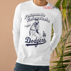 Fernando Valenzuela Los Angeles Dodgers Pitch Shirt 4 Fernando Valenzuela Los Angeles Dodgers Pitch Long sleeved