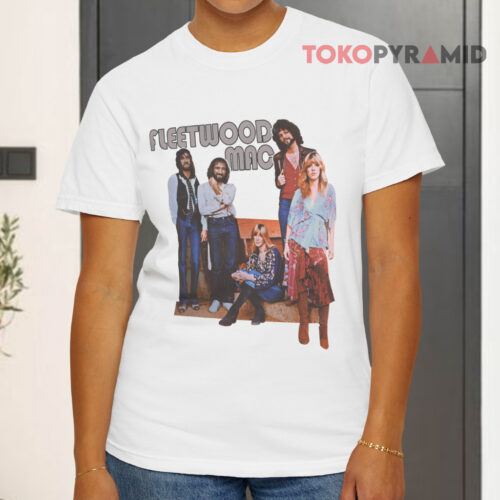 Fleetwood Mac Vintage Rock Music White T shirt Fleetwood Mac Vintage Rock Music White T shirt