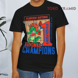 Florida Gators #1 2025 Ncaa National Champions Court Black T shirt