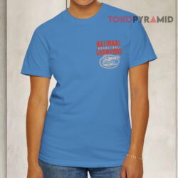 Florida Gators 2025 Ncaa National Champions Comfort Colors Gator Head T shirt Front