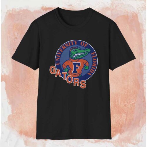 Florida Gators Circle Mascot Logo Shirt Black T shirt Florida Gators Circle Mascot Logo Shirt Black T shirt