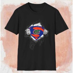 Florida Gators Inside Me Superman Logo Shirt Black T shirt