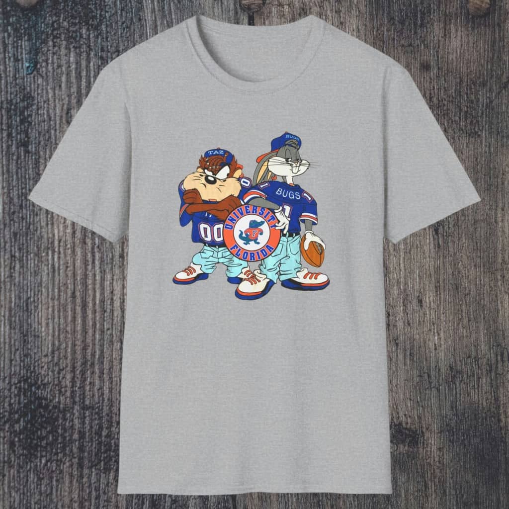 Florida Gators Looney Tunes Shirt Grey T shirt Florida Gators Looney Tunes Shirt Grey T shirt