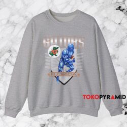 Florida Gators Vintage Football Player Shield Shirt Grey Sweatshirt