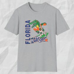 Florida Gators Vintage Mascot Football Shirt Grey T shirt