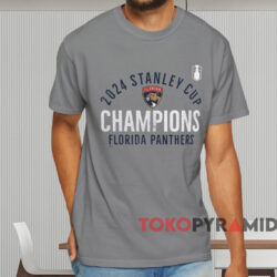 Florida Panthers Stanley Cup Champions Rush Tri blend Shirt Grey T shirt