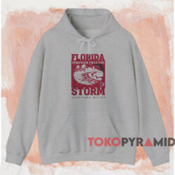 Florida Strong Than The Storm Hurricane Milton T-shirt 2 Florida Strong Than The Storm Hurricane Milton T shirt Grey Hoodie