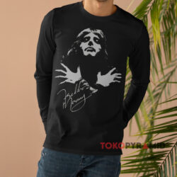 Freddie Mercury Queen Band Autograph Shirt 4 Freddie Mercury Queen Band Autograph Black Long sleeved