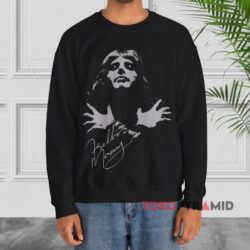 Freddie Mercury Queen Band Autograph Shirt 3 Freddie Mercury Queen Band Autograph Black Sweatshirt
