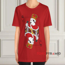 Freddie Mercury Queen Card Theme Shirt 2 Freddie Mercury Queen Card Theme Red T shirt