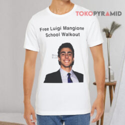 Free Luigi Mangione School Walkout White T shirt