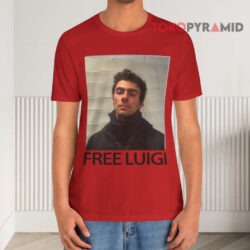Free Luigi Mugshot Shirt 4 Free Luigi Mugshot Red T shirt