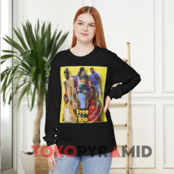 Free Rio Rapper Shirt 4 Free Rio Rapper Black Long sleeved