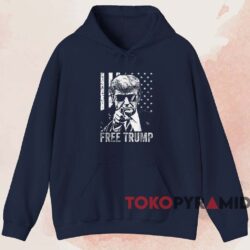 Free Trump 2024 Shirt Navy Hoodie