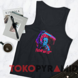 Friday The 13th Jason Voorhees Neon Swinging Machete T-shirt 4 Friday The 13th Jason Voorhees Neon Swinging Machete T shirt Black TankTop