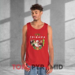 Friends Christmas Sweatshirt Grinch Elf Santa Ralphie Kevin 2 Friends Christmas Sweatshirt Grinch Elf Santa Ralphie Kevin Characters Red Tank Top