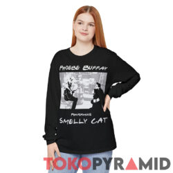 Friends Phoebe Buffay Performing Smelly Cat Shirt 2-sided 5 Friends Phoebe Buffay Performing Smelly Cat Shirt 2 sided Front Long Sleeve