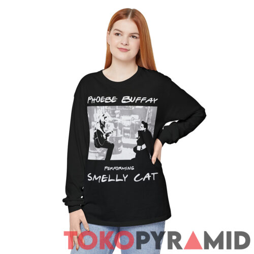 Friends Phoebe Buffay Performing Smelly Cat Shirt 2 sided Front Long Sleeve Friends Phoebe Buffay Performing Smelly Cat Shirt 2 sided Front Long Sleeve