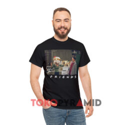 Friends Turkey Head Monica Portrait Black T shirt