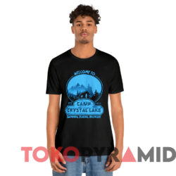Geek Teez Camp Crystal Lake Friday The 13th T shirt Black T shirt