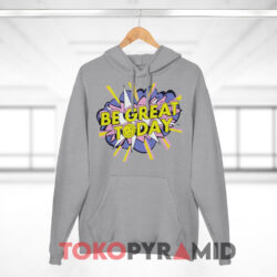 George Kittle Wearing Be Great Today Shirt 3 George Kittle Wearing Be Great Today Grey Hoodie