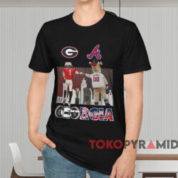 Georgia Bulldogs X Atlanta Braves Georgia Shirt Black T shirt