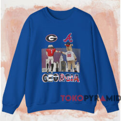 Georgia Bulldogs X Atlanta Braves Georgia Shirt Blue Sweatshirt