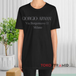 Giorgio Armani Via Borgonuovo 11 Milano Black T shirt