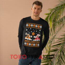 Goku And Santa Ugly Christmas Sweatshirt 4 Goku And Santa Ugly Christmas Black Long sleeved