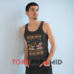 Goku And Santa Ugly Christmas Sweatshirt 2 Goku And Santa Ugly Christmas Dark Grey Tank Top