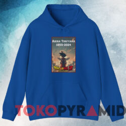 Goku Shirt RIP Akira Toriyama 1955-2024 Dragon Ball Z Shirt 2 Goku Shirt Rip Akira Toriyama 1955 2024 Dragon Ball Z Shirt Blue Hoodie