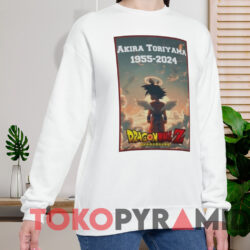 Goku Shirt RIP Akira Toriyama 1955-2024 Dragon Ball Z Shirt 3 Goku Shirt Rip Akira Toriyama 1955 2024 Dragon Ball Z Shirt White Sweatshirt