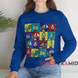 Goofy Funny Face T-shirt 3 Goofy Funny Face T shirt Blue Sweatshirt