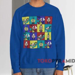 Goofy Funny Face T-shirt 4 Goofy Funny Face T shirt Blue Sweatshirt