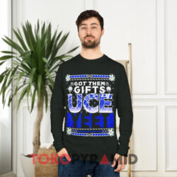 Got Them Gifts Uce Yeet Main Event Jey Uso Ugly Christmas Black Long sleeved