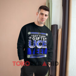 Got Them Gifts Uce Yeet Main Event Jey Uso Ugly Christmas Black Sweatshirt