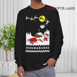 Grandma Got Run Over By A Reindeer Ugly Christmas Sweatshirt 4 Grandma Got Run Over By A Reindeer Ugly Christmas Long sleeved