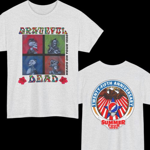 Grateful Dead 1990 Heads On Summer Tour 25th Anniversary Shirt