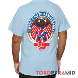 Grateful Dead 1990 Heads On Summer Tour 25th Anniversary Shirt Back