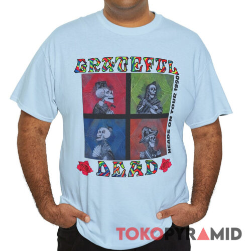 Grateful Dead 1990 Heads On Summer Tour 25th Anniversary Shirt Front